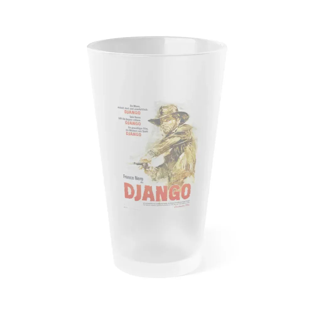 DJANGO 1966 Movie Poster - Frosted Pint Glass 16oz 16oz Frosted - Go Mug Yourself