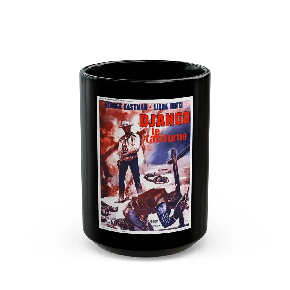 DJANGO KILLS SOFTLY 1967 Movie Poster - Black Coffee Mug 15oz - Go Mug Yourself