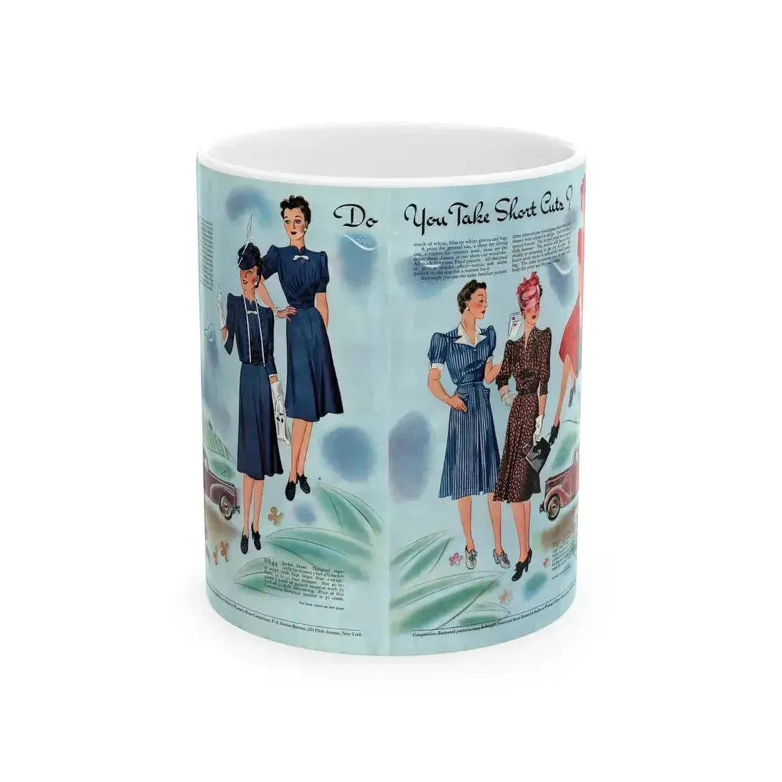 Do You Take Short Cutz, Woman's Home Companion, April 1940 - White Coffee Mug 11oz - Go Mug Yourself