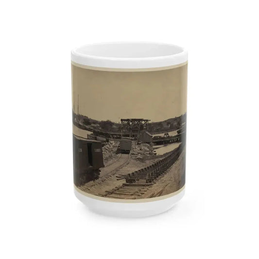 Dock On The South Side Of The James River, Opposite Richmond, Va.(2) (U.S. Civil War) White Coffee Mug 15oz - Go Mug Yourself