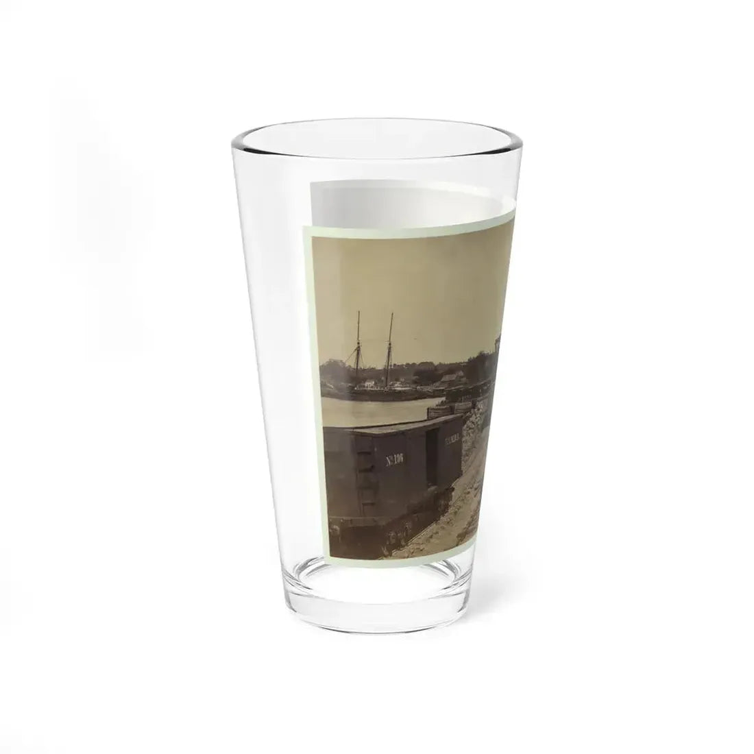 Dock On The South Side Of The James River, Opposite Richmond, Va. (U.S. Civil War) Pint Glass 16oz - Go Mug Yourself