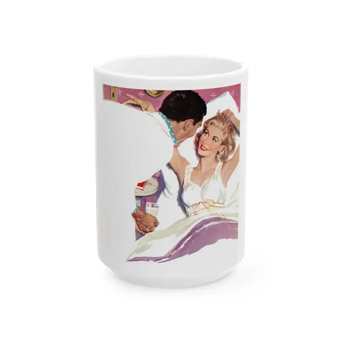 Doctor And Son by Richard Gordon, Woman's Own magazine, 1959 - White Coffee Mug 15oz - Go Mug Yourself