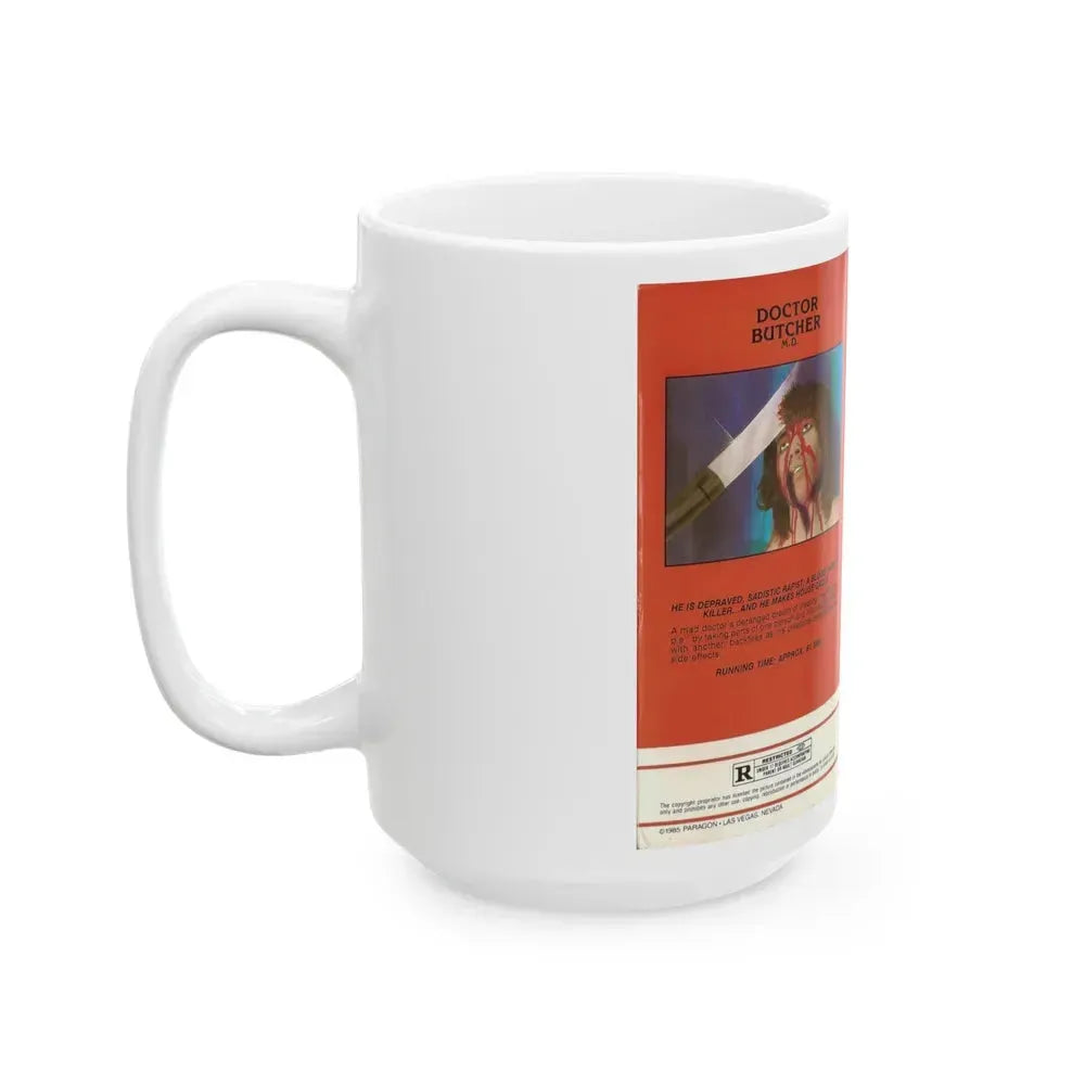 DOCTOR BUTCHER MD (VHS COVER) - White Coffee Mug - Go Mug Yourself