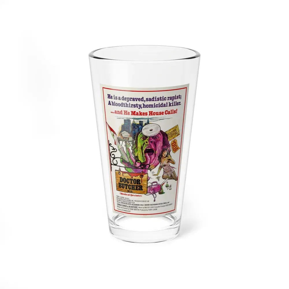 DOCTOR BUTCHER M.D. (ZOMBIE HOLOCAUST) 1980 Movie Poster - Pint Glass 16oz 16oz - Go Mug Yourself