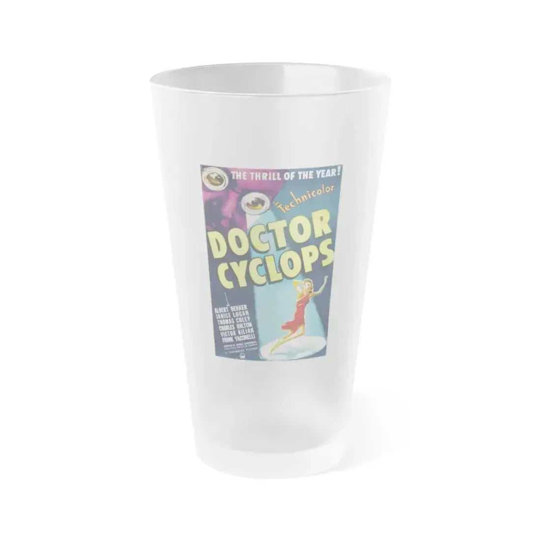 DOCTOR CYCLOPS 1940 Movie Poster - Frosted Pint Glass 16oz 16oz Frosted - Go Mug Yourself