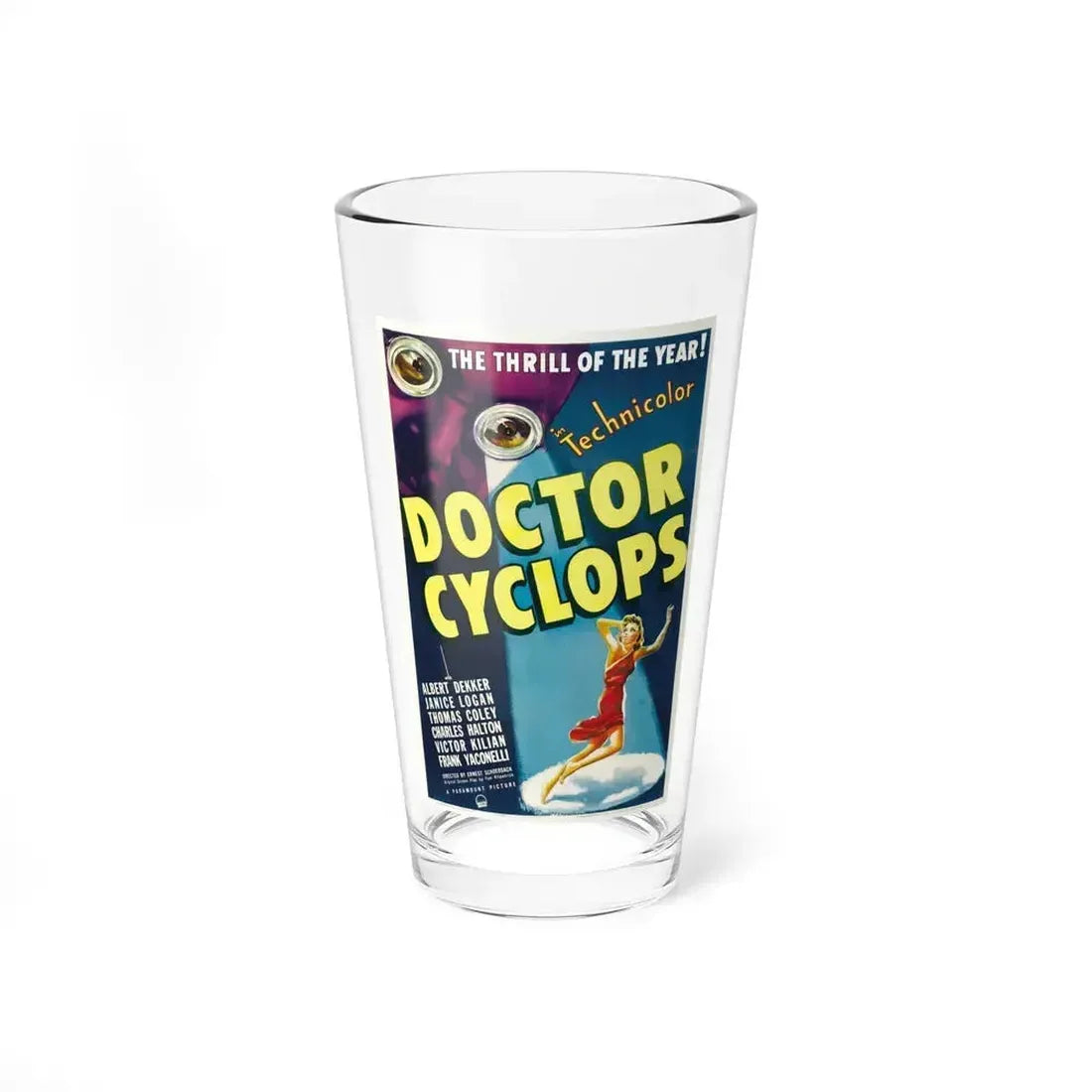 DOCTOR CYCLOPS 1940 Movie Poster - Pint Glass 16oz 16oz - Go Mug Yourself