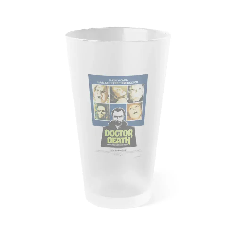DOCTOR DEATH 1973 Movie Poster - Frosted Pint Glass 16oz 16oz Frosted - Go Mug Yourself