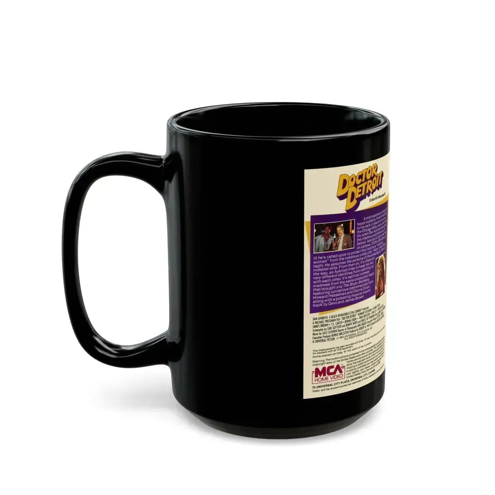 DOCTOR DETROIT (VHS COVER) - Black Coffee Mug - Go Mug Yourself