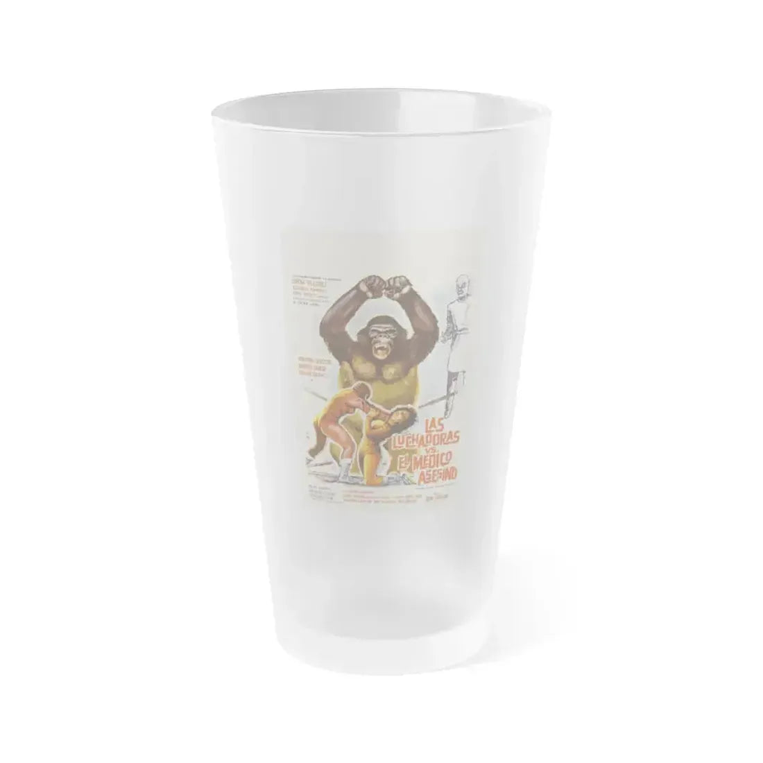 DOCTOR OF DOOM 1963 Movie Poster - Frosted Pint Glass 16oz 16oz Frosted - Go Mug Yourself