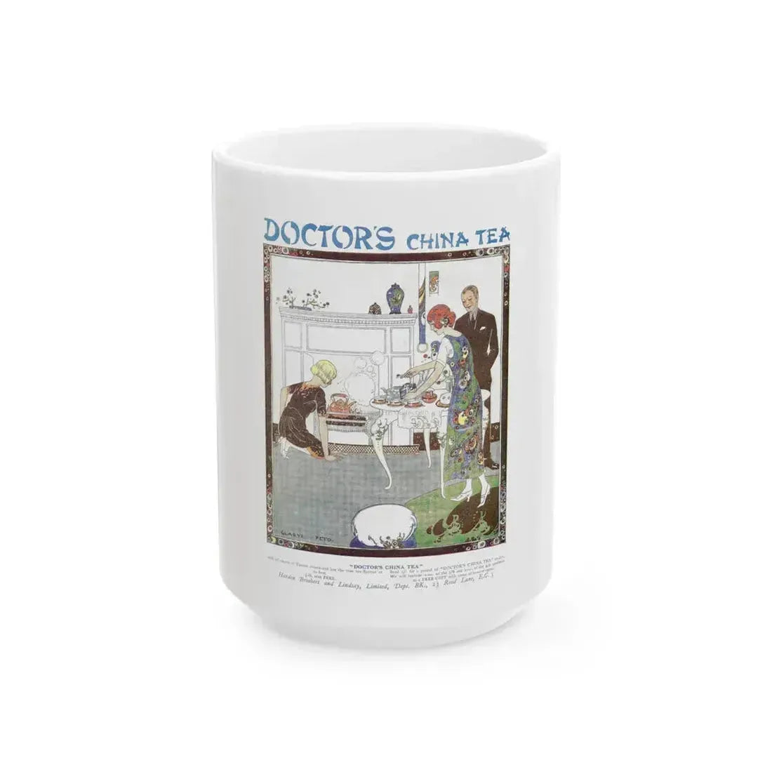 Doctor's china tea, advertisement, 1924 - White Coffee Mug 15oz - Go Mug Yourself