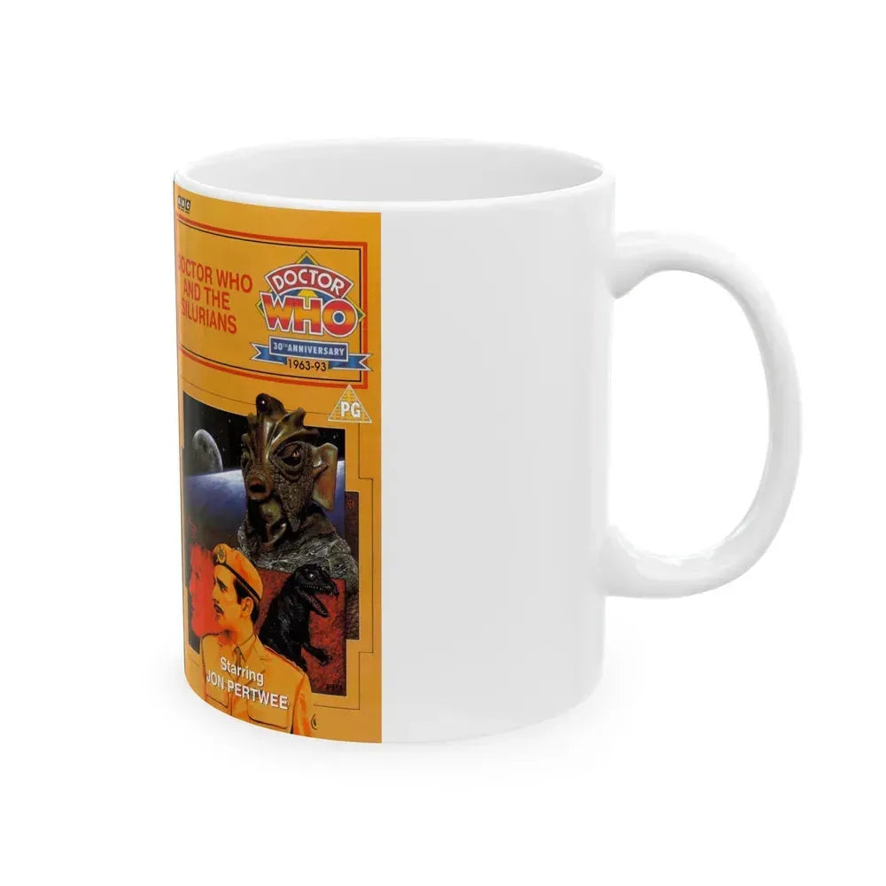 DOCTOR WHO AND THE SILURIANS (VHS COVER) - White Coffee Mug - Go Mug Yourself
