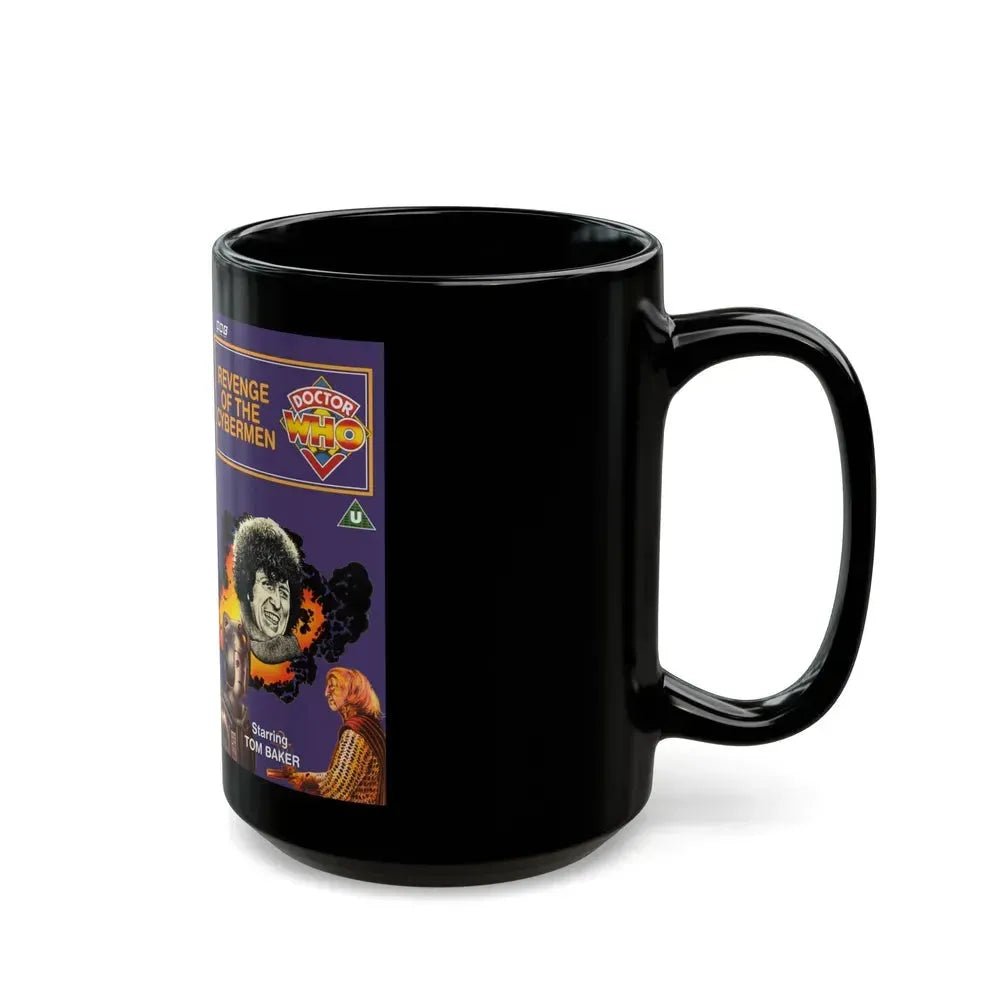 DOCTOR WHO REVENGE OF THE CYBERMEN (VHS COVER) - Black Coffee Mug - Go Mug Yourself