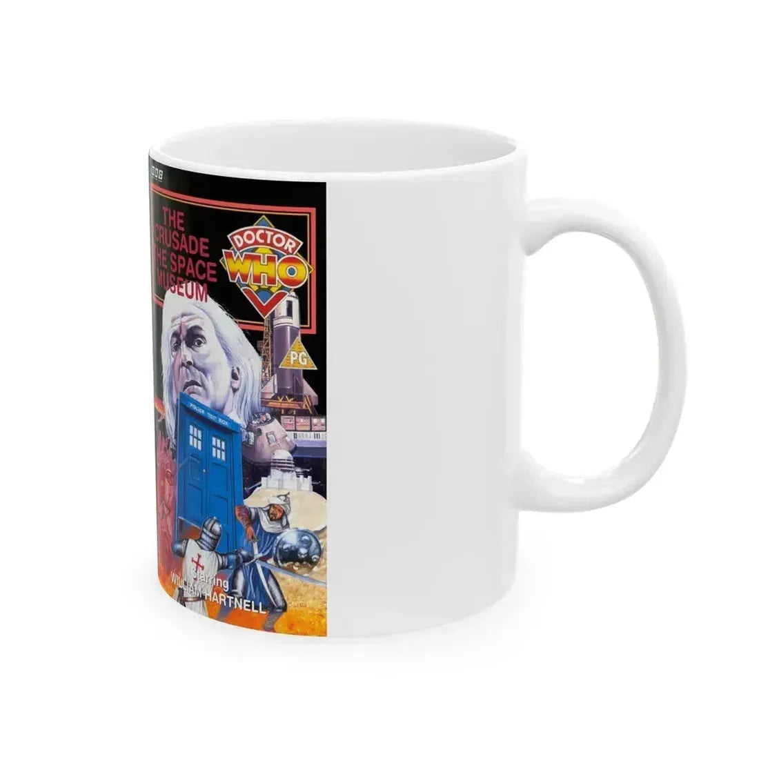 DOCTOR WHO THE CRUSADE AND THE SPACE MUSEUM (VHS COVER) - White Coffee Mug - Go Mug Yourself