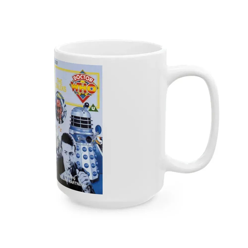 DOCTOR WHO THE DALEKS (VHS COVER) - White Coffee Mug - Go Mug Yourself