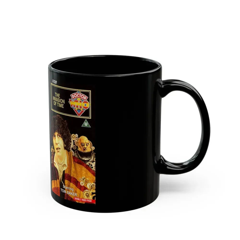 DOCTOR WHO THE INVASION OF TIME (VHS COVER) - Black Coffee Mug - Go Mug Yourself