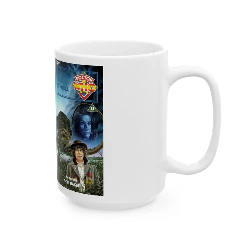 DOCTOR WHO THE POWER OF KROLL (VHS COVER) - White Coffee Mug - Go Mug Yourself