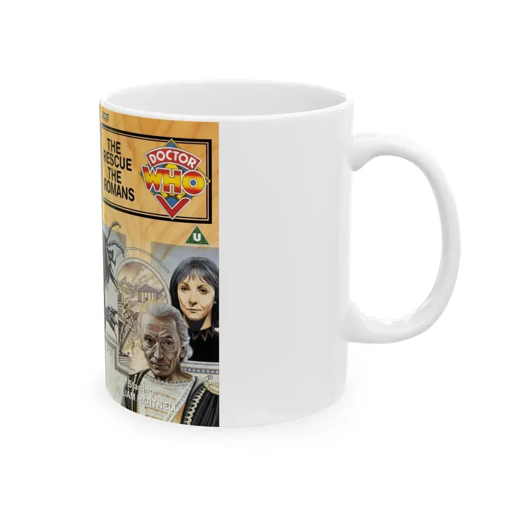 DOCTOR WHO THE RESCUE THE ROMANS (VHS COVER) - White Coffee Mug - Go Mug Yourself