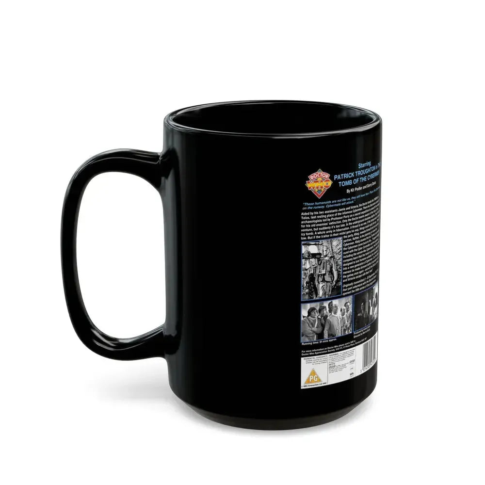 DOCTOR WHO THE TOMB OF THE CYBERMEN (VHS COVER) - Black Coffee Mug - Go Mug Yourself