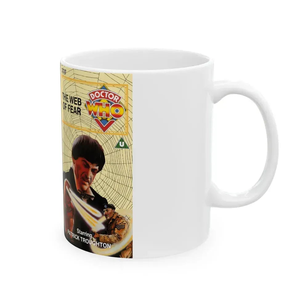 DOCTOR WHO THE WEB OF FEAR (VHS COVER) - White Coffee Mug - Go Mug Yourself