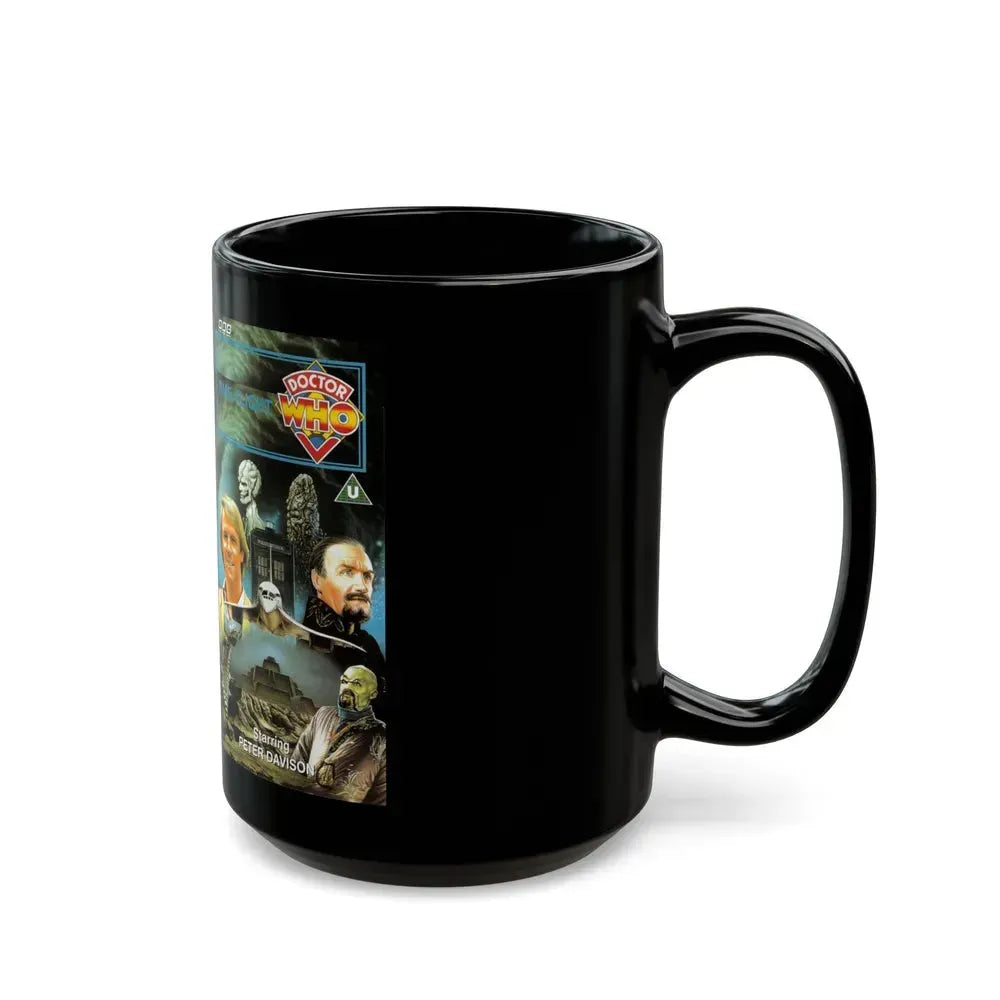 DOCTOR WHO TIME FLIGHT (VHS COVER) - Black Coffee Mug - Go Mug Yourself