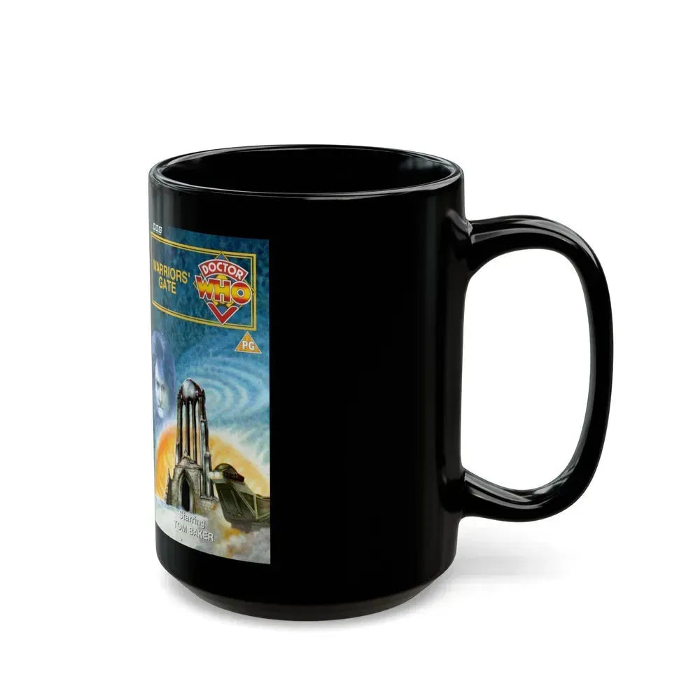 DOCTOR WHO WARRIORS GATE (VHS COVER) - Black Coffee Mug - Go Mug Yourself