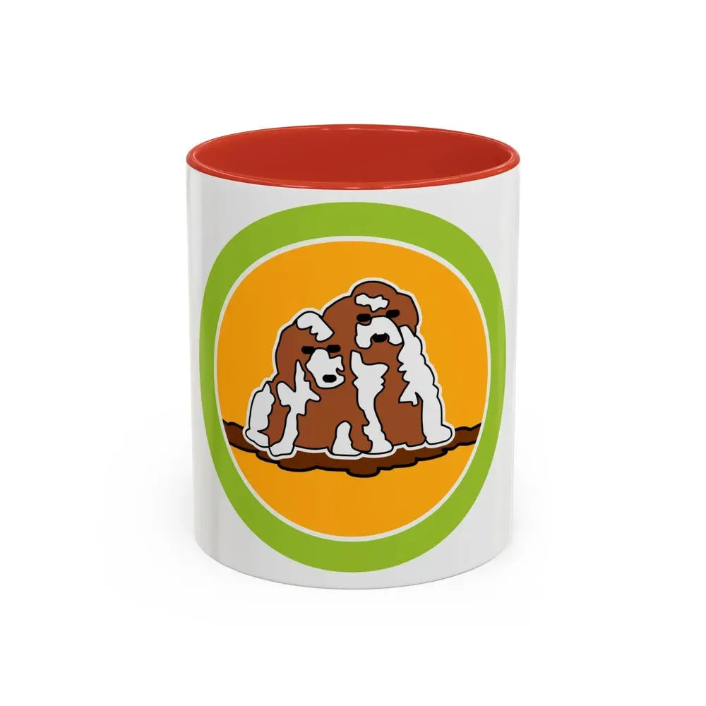 Dog Care (Boy Scout Merit Badge) Accent Coffee Mug 11oz Red - Go Mug Yourself
