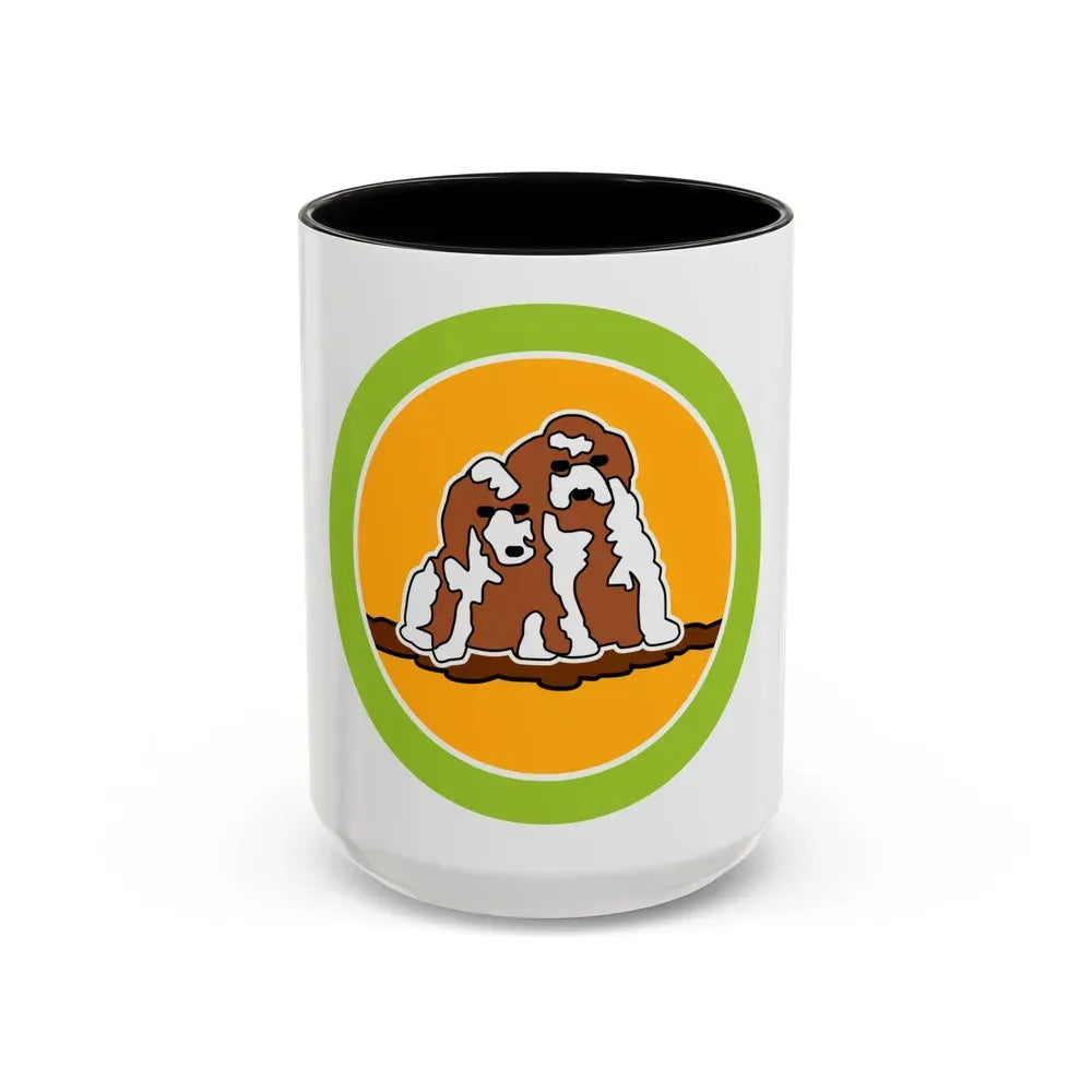 Dog Care (Boy Scout Merit Badge) Accent Coffee Mug 15oz Black - Go Mug Yourself