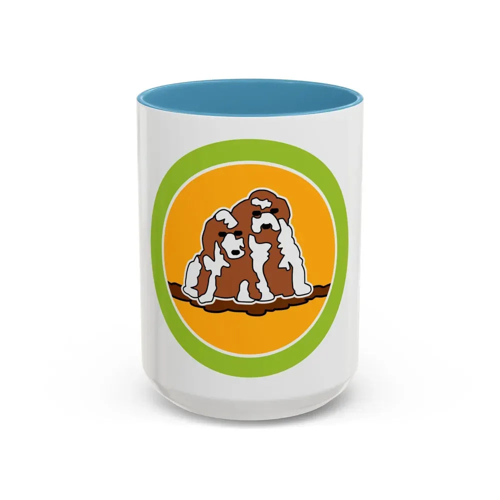 Dog Care (Boy Scout Merit Badge) Accent Coffee Mug 15oz Light Blue - Go Mug Yourself