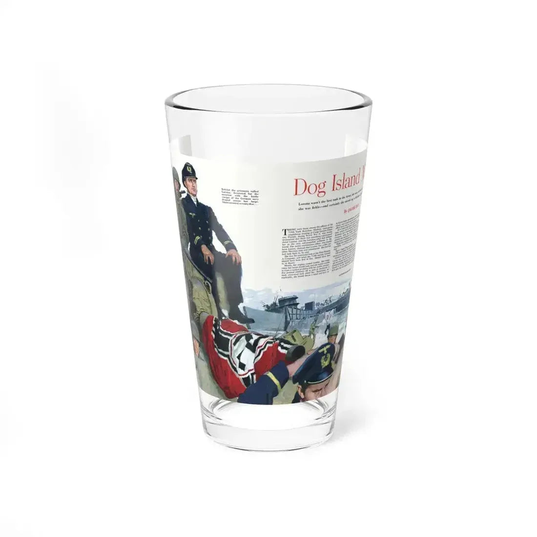 Dog Island Mission, Collier's, November 8, 1952 - Pint Glass 16oz 16oz - Go Mug Yourself