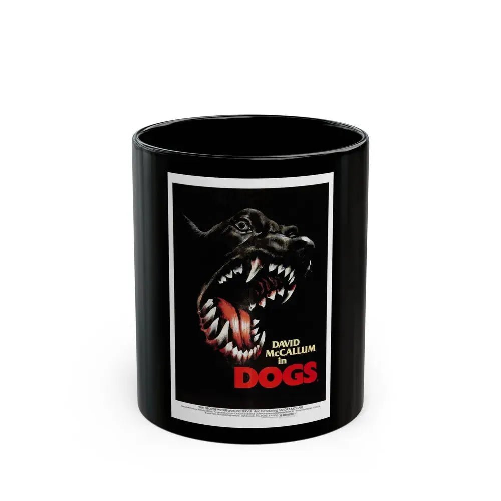 DOGS 1976 Movie Poster - Black Coffee Mug 11oz - Go Mug Yourself