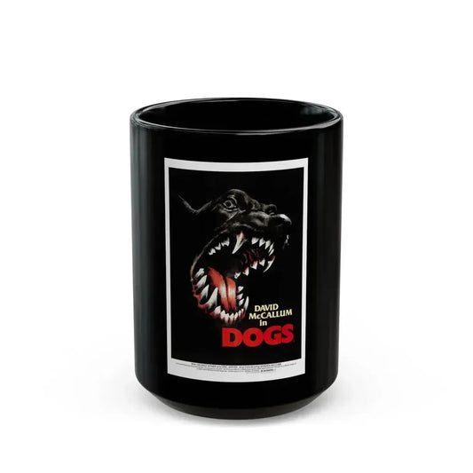 DOGS 1976 Movie Poster - Black Coffee Mug 15oz - Go Mug Yourself