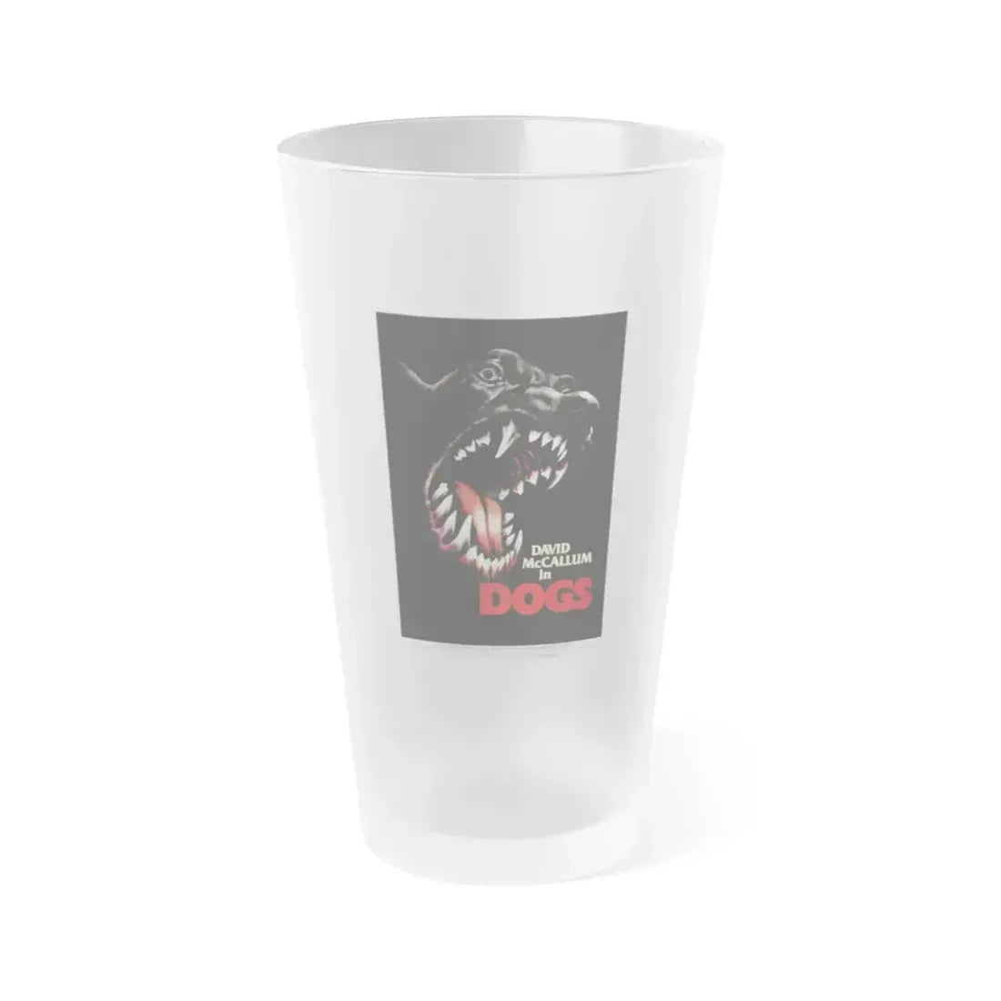 DOGS 1976 Movie Poster - Frosted Pint Glass 16oz 16oz Frosted - Go Mug Yourself