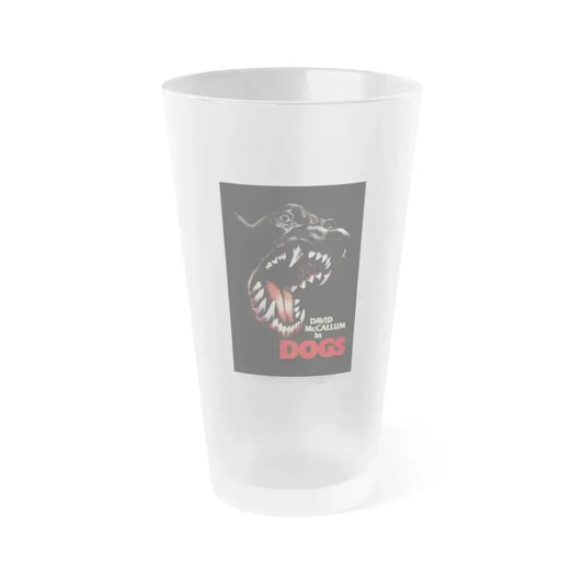 DOGS 1976 Movie Poster - Frosted Pint Glass 16oz 16oz Frosted - Go Mug Yourself