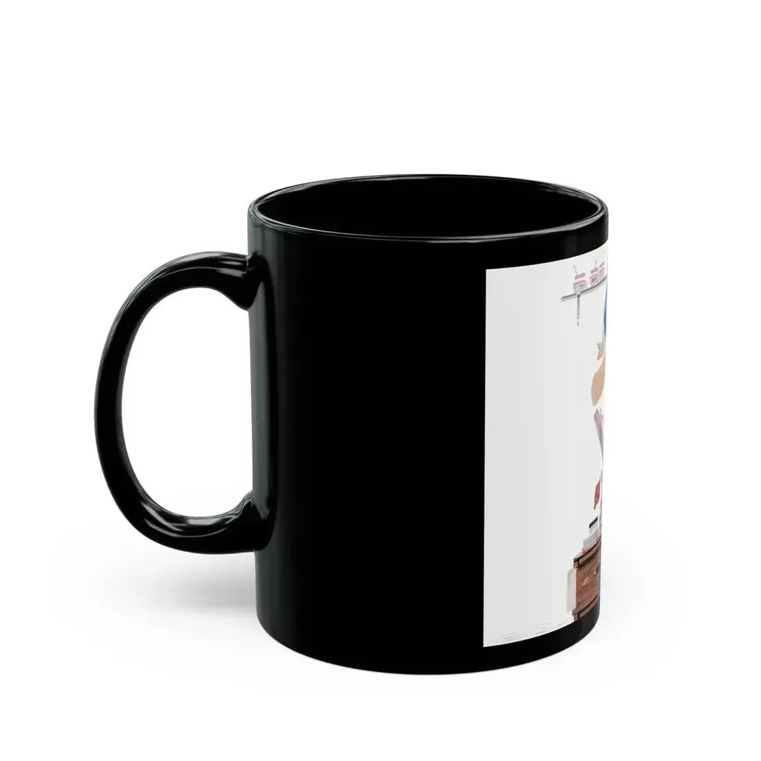Dolled Up, woman's magazine story illustration, 1954 - Black Coffee Mug - Go Mug Yourself