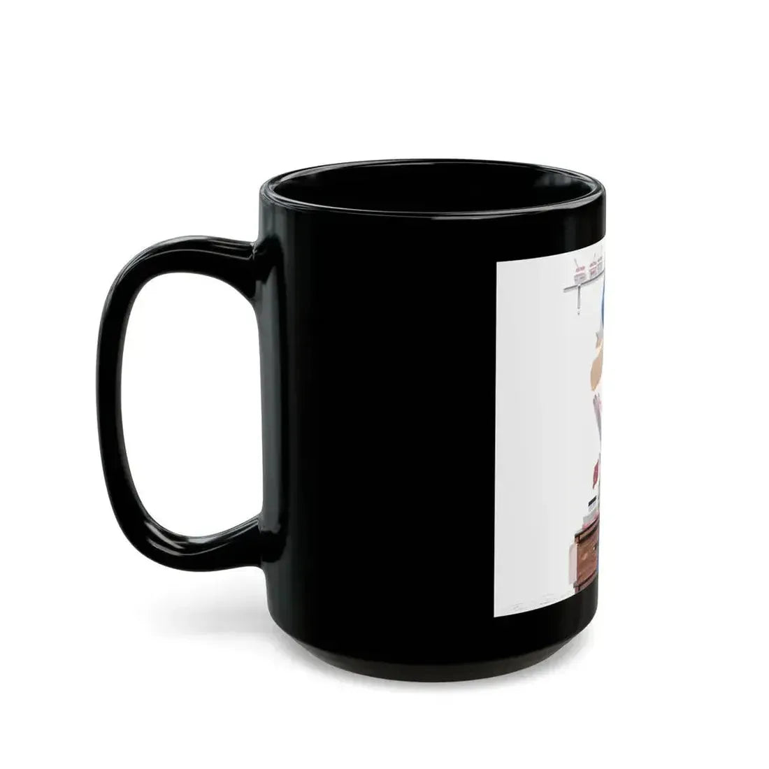 Dolled Up, woman's magazine story illustration, 1954 - Black Coffee Mug - Go Mug Yourself