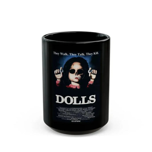 DOLLS 1986 Movie Poster - Black Coffee Mug 15oz - Go Mug Yourself