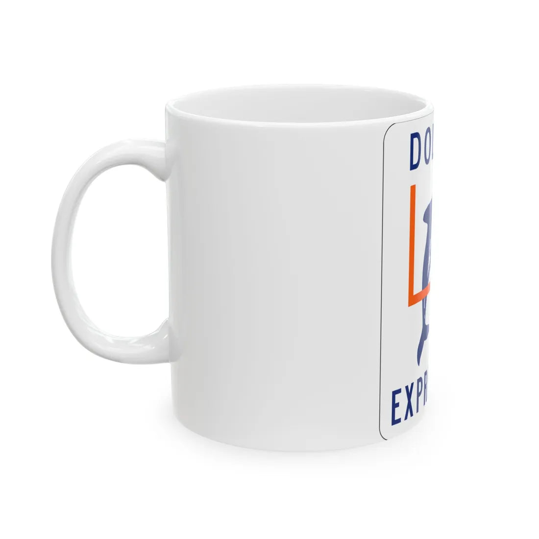 Dolphin Expressway Shield (Florida) (Road Sign) White Coffee Mug - Go Mug Yourself