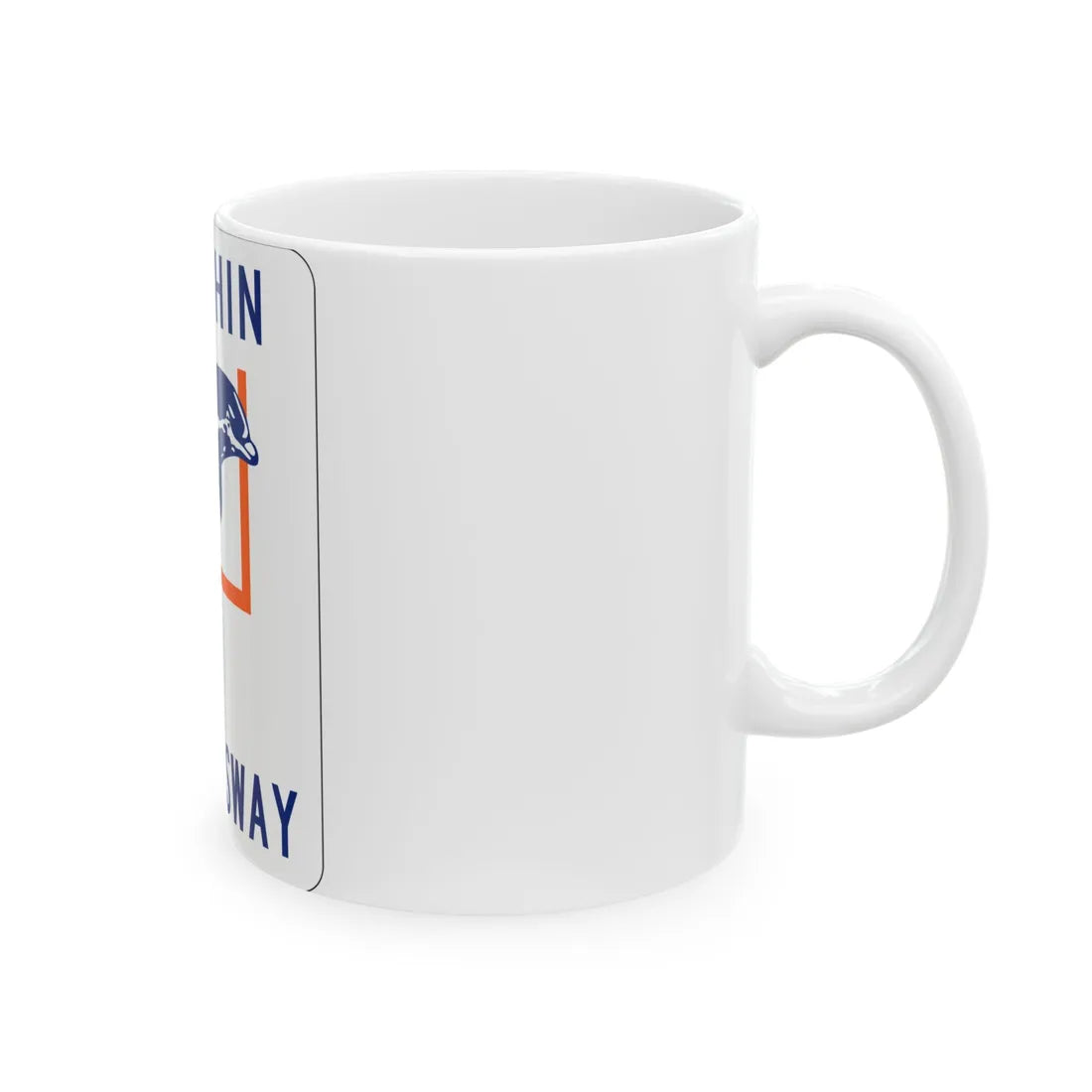 Dolphin Expressway Shield (Florida) (Road Sign) White Coffee Mug - Go Mug Yourself