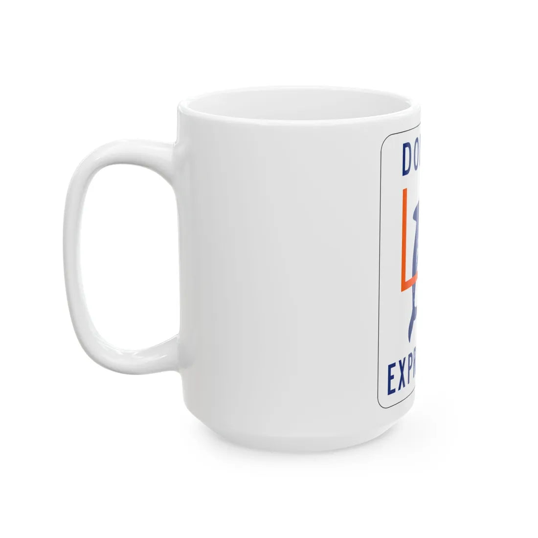 Dolphin Expressway Shield (Florida) (Road Sign) White Coffee Mug - Go Mug Yourself