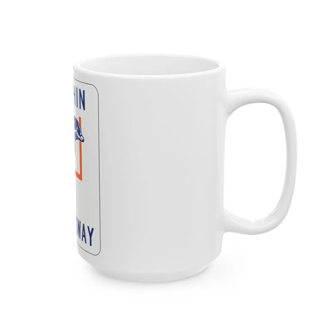 Dolphin Expressway Shield (Florida) (Road Sign) White Coffee Mug - Go Mug Yourself