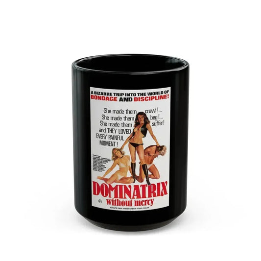 DOMINATRIX WITHOUT MERCY 1976 Movie Poster - Black Coffee Mug 15oz - Go Mug Yourself