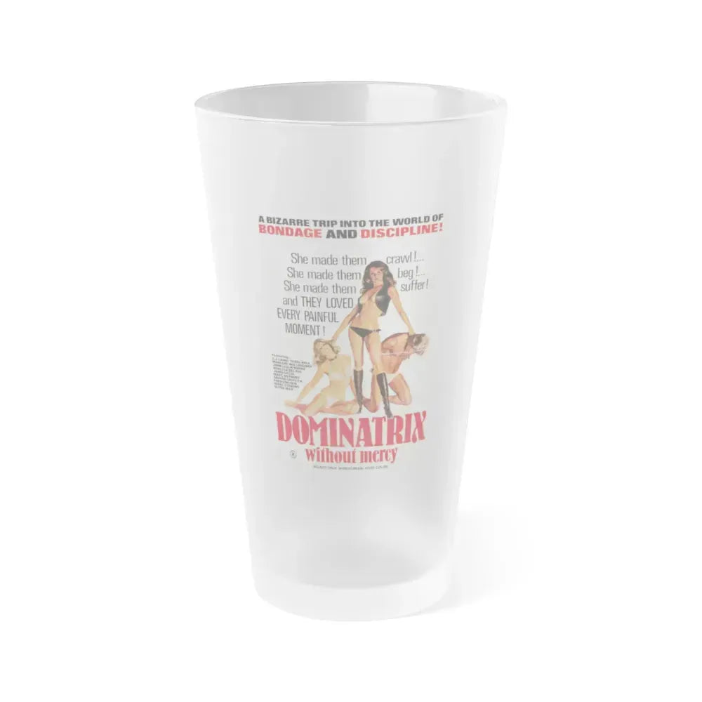 DOMINATRIX WITHOUT MERCY 1976 Movie Poster - Frosted Pint Glass 16oz 16oz Frosted - Go Mug Yourself