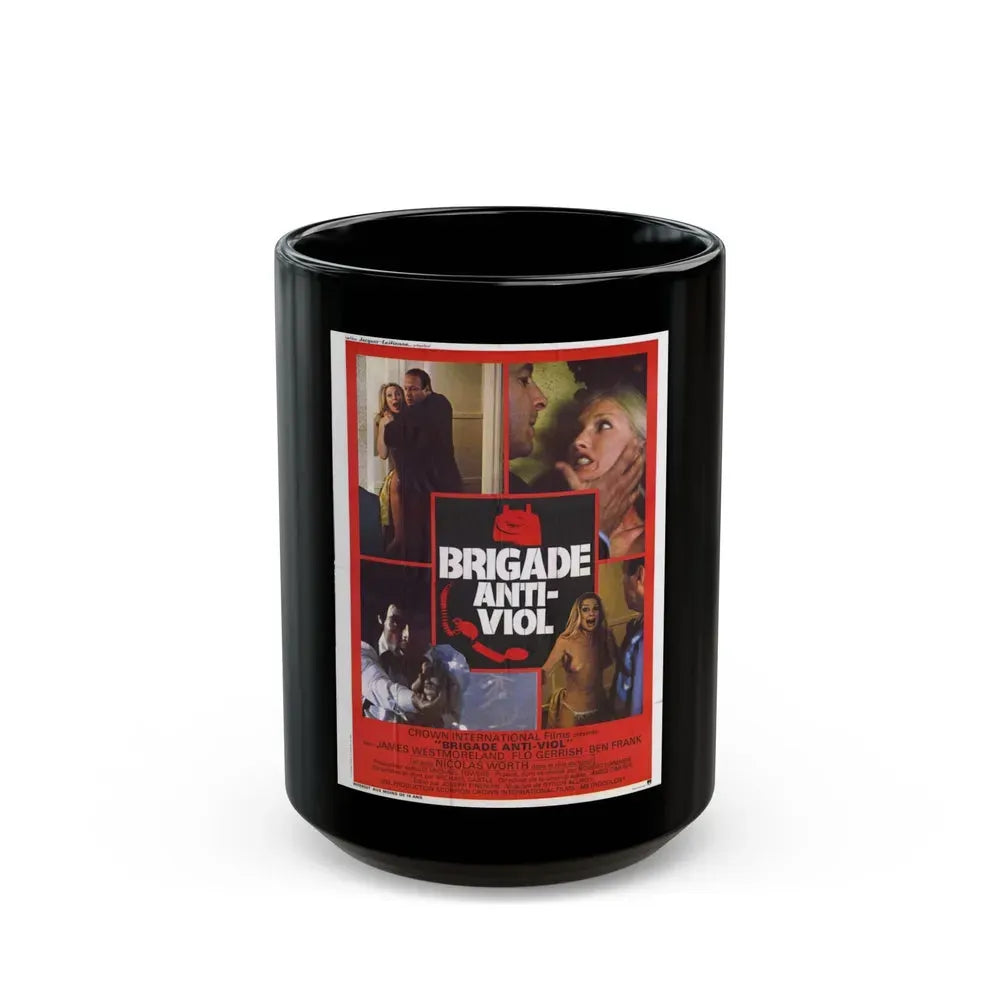 DON'T ANSWER THE PHONE! (FRENCH) 1980 Movie Poster - Black Coffee Mug 15oz - Go Mug Yourself