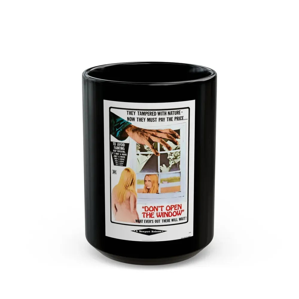 DON'T OPEN THE WINDOW (THE LIVING DEAD AT THE MANCHESTER MORGUE) 1974 Movie Poster - Black Coffee Mug 15oz - Go Mug Yourself