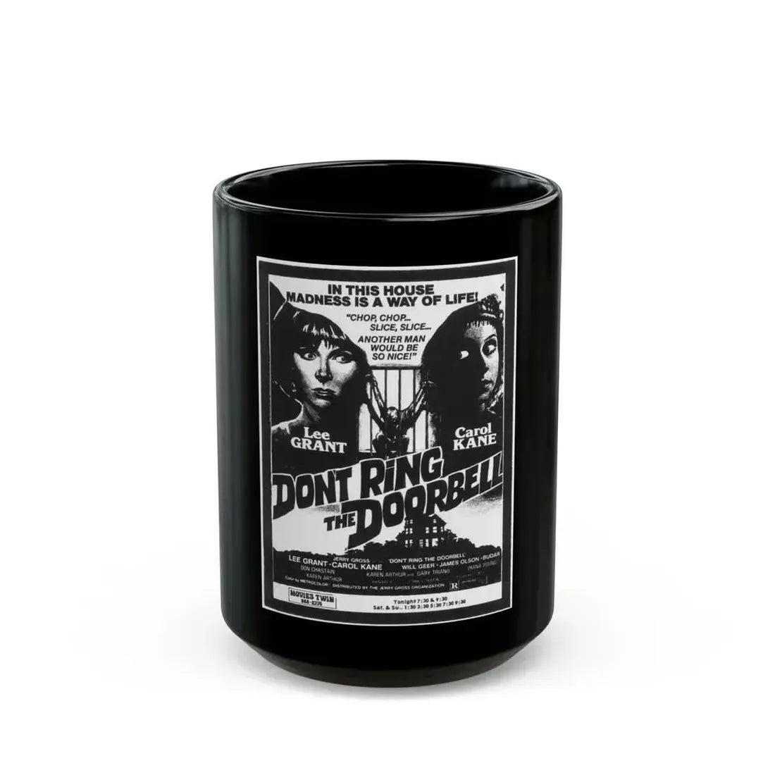 DON'T RING THE DOORBELL (THE MAFU CAGE) 1978 Movie Poster - Black Coffee Mug 15oz - Go Mug Yourself