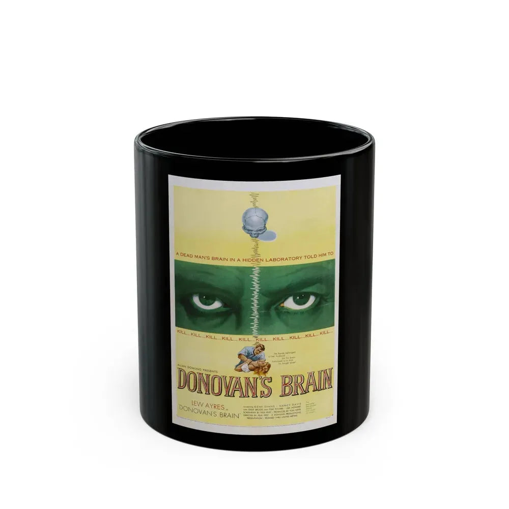 DONOVAN'S BRAIN 1953 Movie Poster - Black Coffee Mug 11oz - Go Mug Yourself