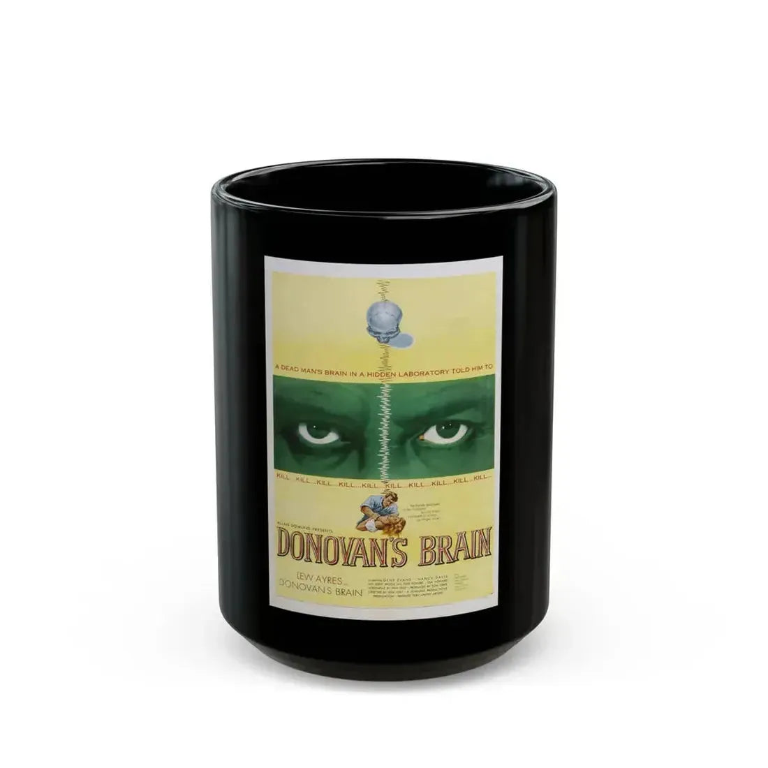 DONOVAN'S BRAIN 1953 Movie Poster - Black Coffee Mug 15oz - Go Mug Yourself
