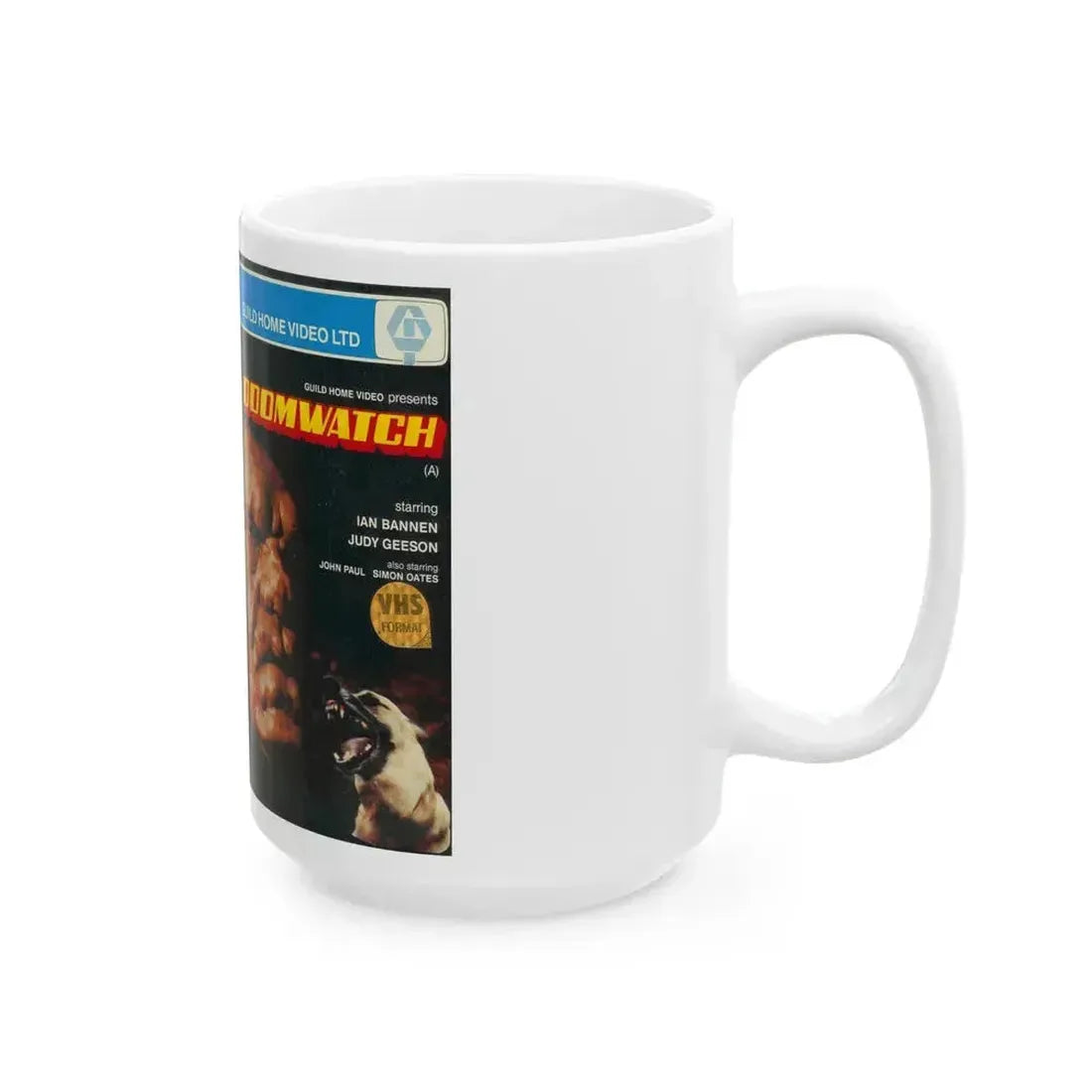DOOMWATCH (VHS COVER) - White Coffee Mug - Go Mug Yourself