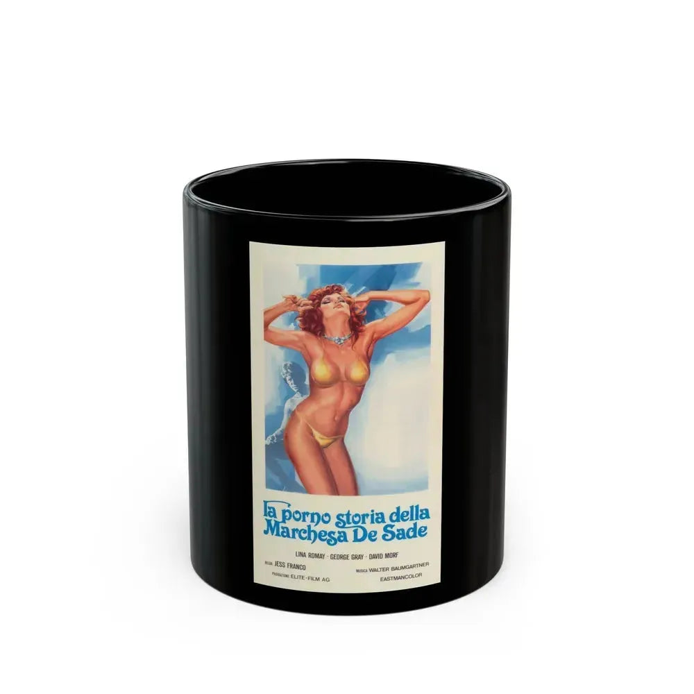 DORIANA GREY 1976 Movie Poster - Black Coffee Mug 11oz - Go Mug Yourself