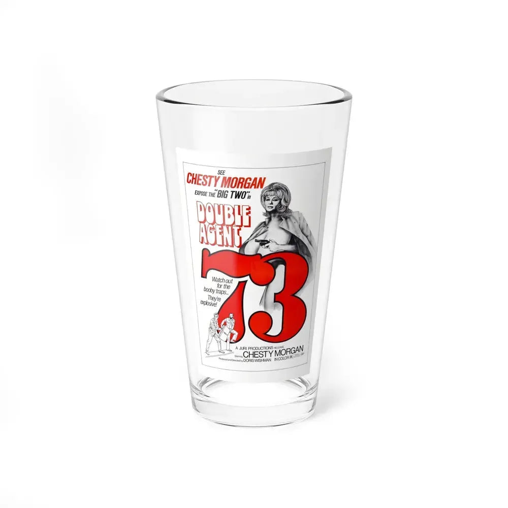 DOUBLE AGENT 1973 Movie Poster - Pint Glass 16oz 16oz - Go Mug Yourself